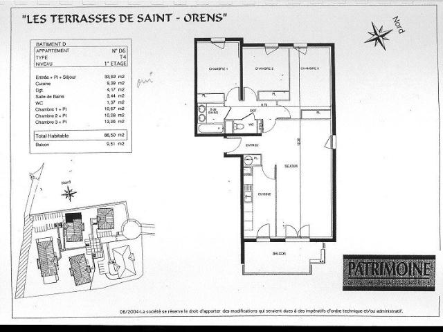Appartement 4 pièces 86 m²