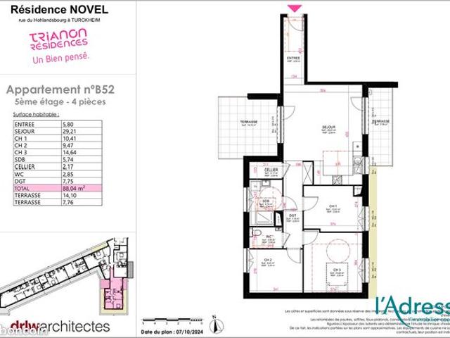 Appartement 4 pièces 88 m²