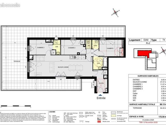 Appartement 4 pièces 88 m²