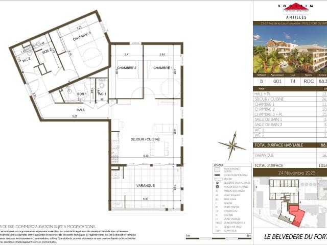 Appartement 4 pièces 88 m²