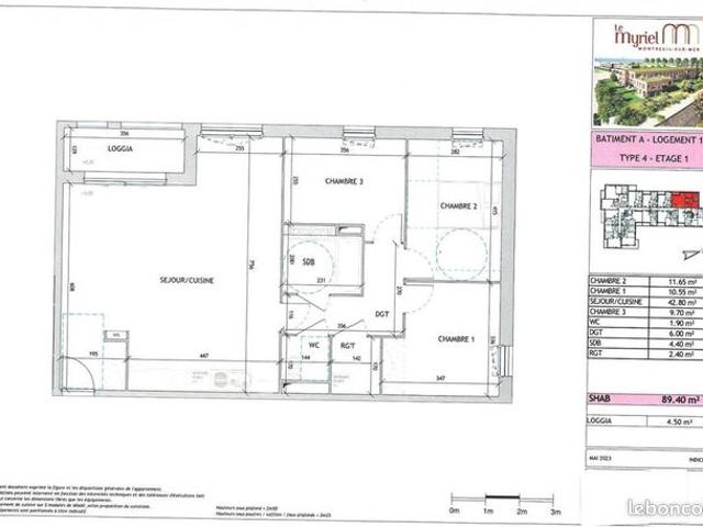 Appartement 4 pièces 89 m²