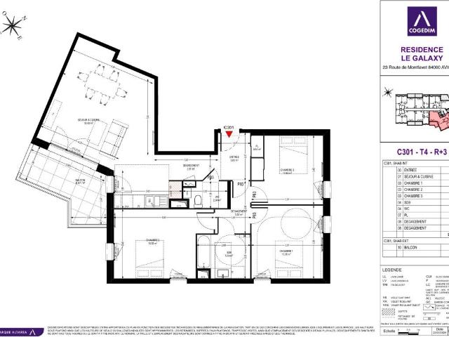 Appartement 4 pièces, 93 m² à louer à Avignon 84000