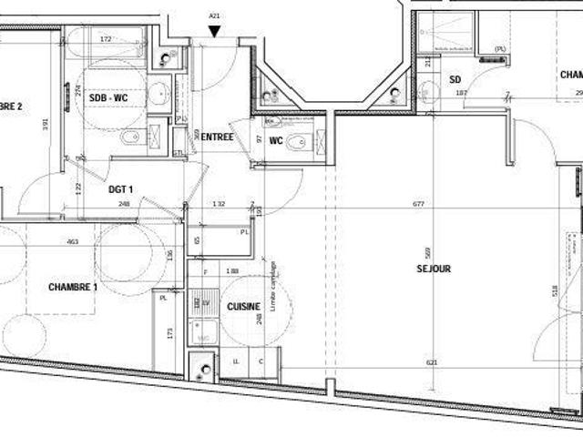 Appartement 4 pièces 93 m²