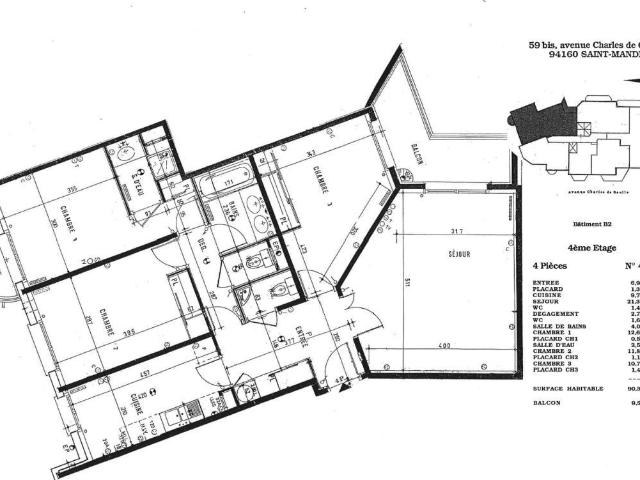 Appartement 4 pièces 90 m²