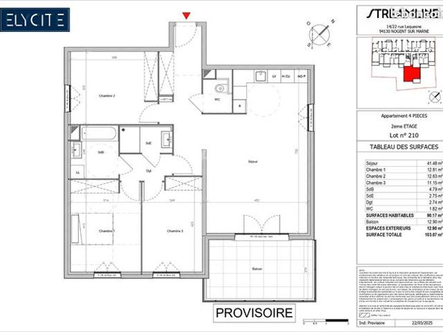 Appartement 4 pièces 90 m²