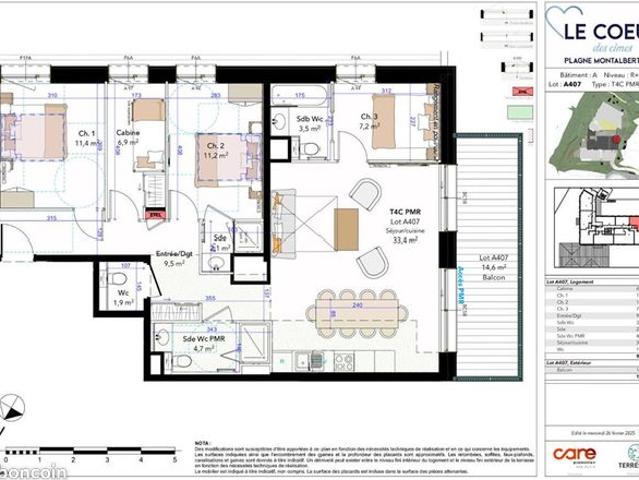 Appartement 3 pièces 73 m²