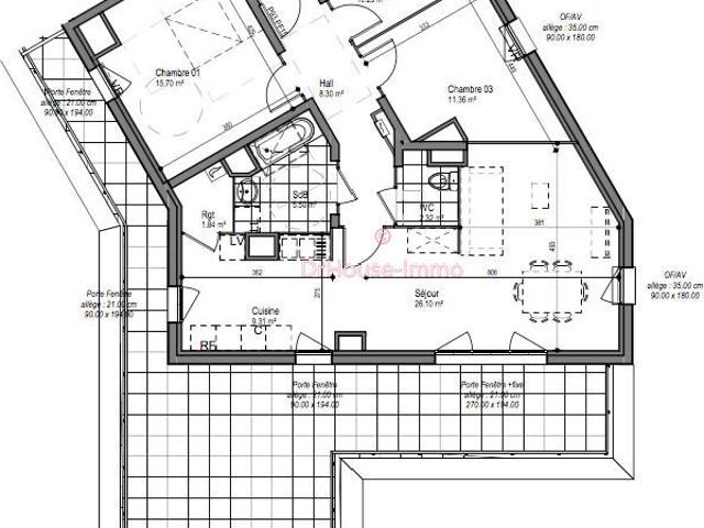Appartement 4 pièces 91 m²