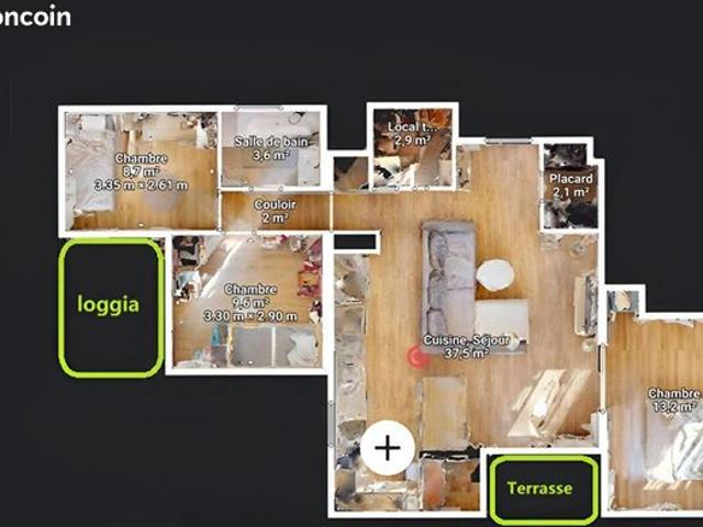Appartement 4 pièces 91 m²