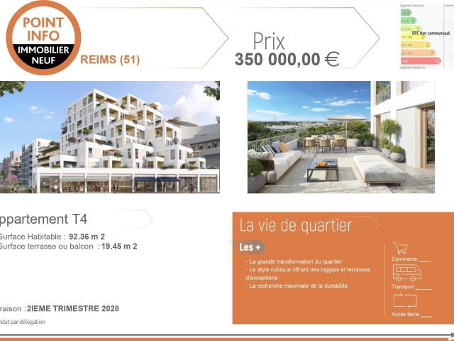 Appartement 4 pièces 92 m²