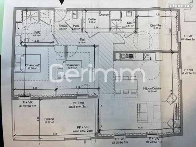 Appartement 4 pièces 97 m²