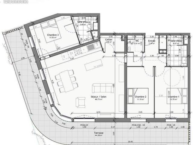 Appartement 4 pièces 97 m²