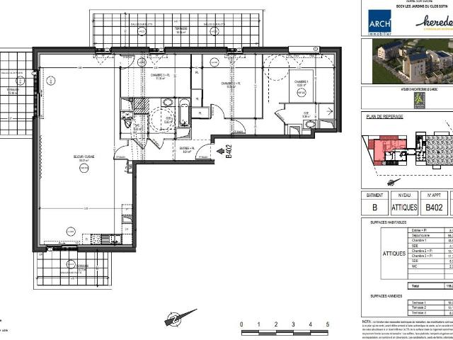 Appartement 4 Pieces 94 m2 vern sur seiche