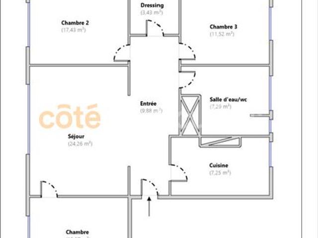 Appartement 4 pièces 94 m²