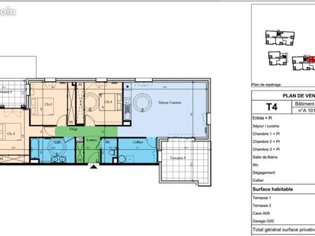 Appartement 4 pièces 94 m²