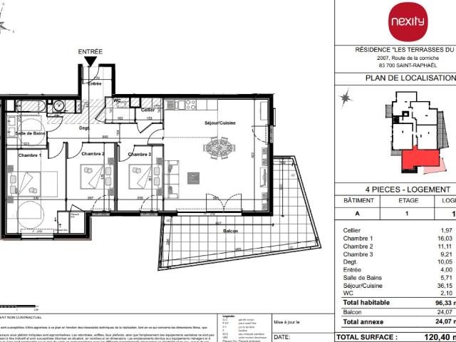 Appartement 4 pièces 96 m²