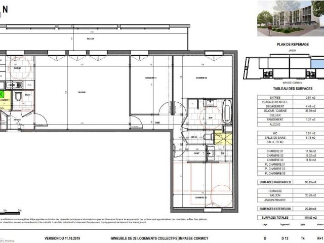 Appartement 4 pièces 96 m²