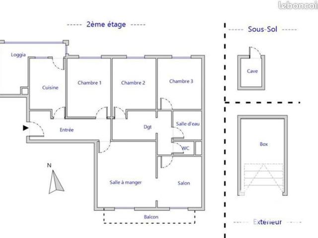 Appartement 4 pièces 96 m²