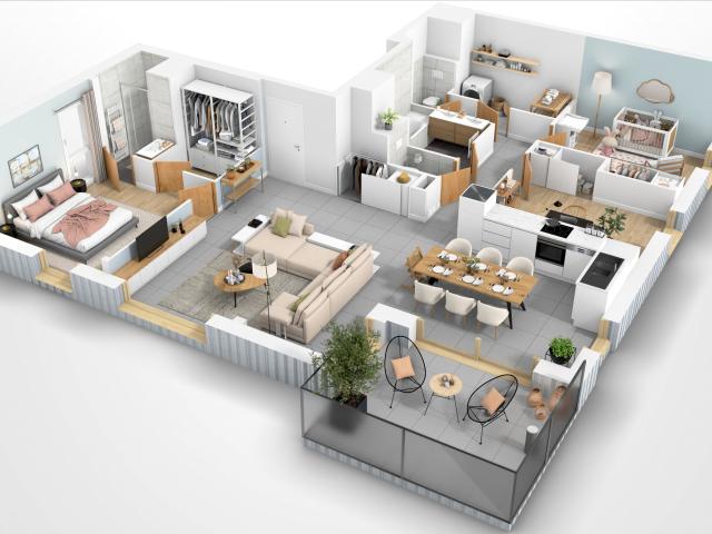 Appartement 4 pièces 102 m²