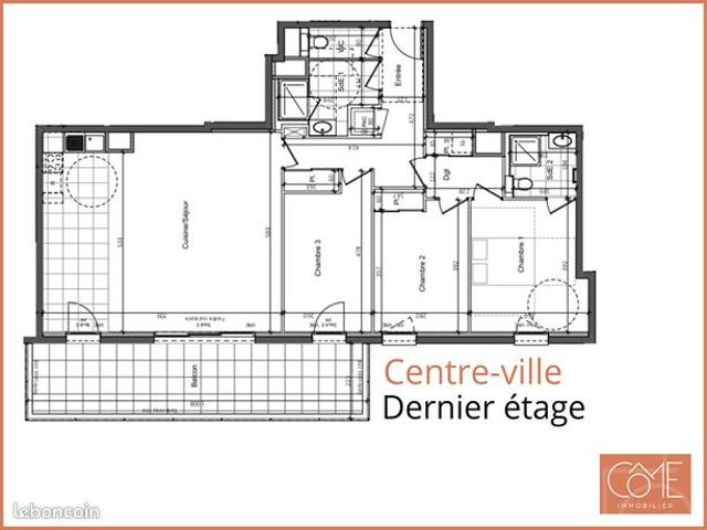 Appartement 4 pièces 102 m²