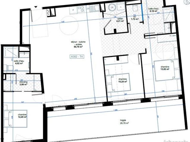 Appartement 4 pièces 107 m²