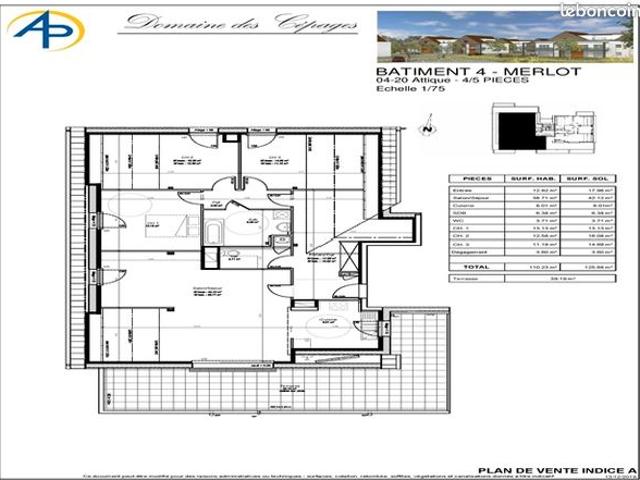 Appartement 4 pièces 110 m²