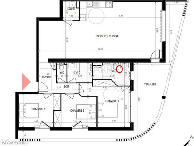 Appartement 4 pièces 114 m²