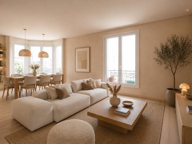 Appartement 4 pièces Triple exposition Sud Est Ouest 81m² Fontenay sous Bois