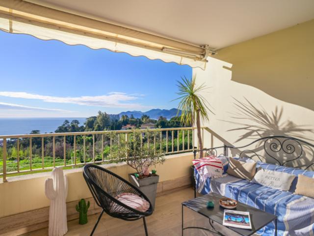 Appartement 4 pièces, vue mer panoramique, piscine, tennis