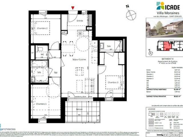 Appartement 4 pièces à Saint Cergues
