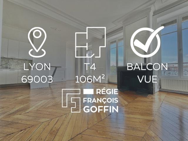 APPARTEMENT 4 PIECES DE 105.42 m² PREFECTURE QUAI DU RHONE
