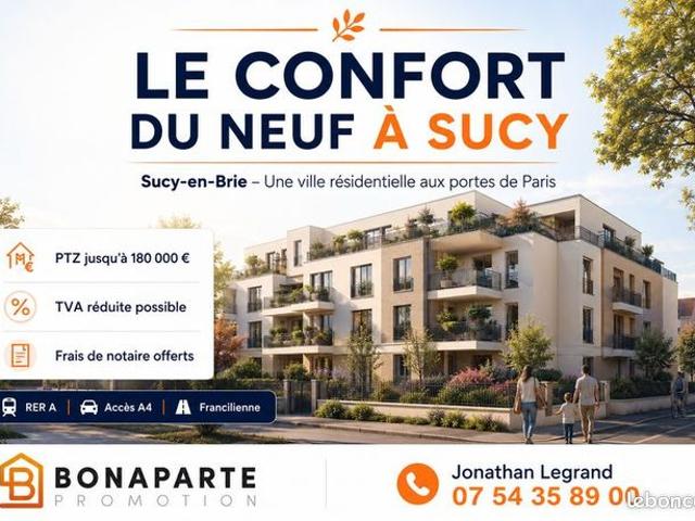 Appartement 4 pièces • LE CONFORT DU NEUF À SUCY •