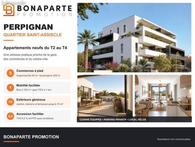Appartement 4 pièces Perpignan Neuf st assicle