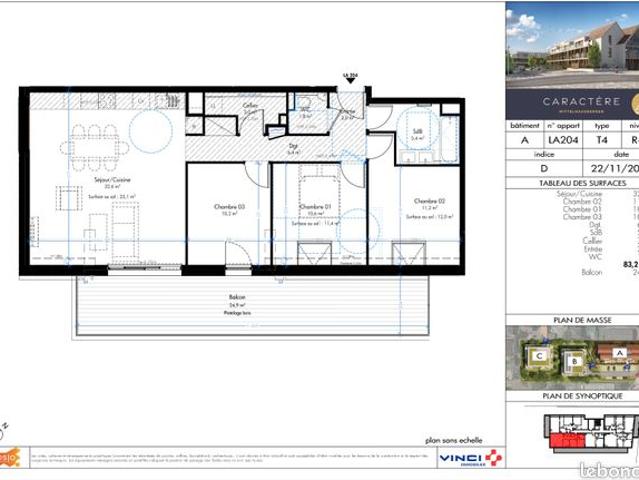 Appartement 4 pièces Résidence Caractère à Mittelhausbergen