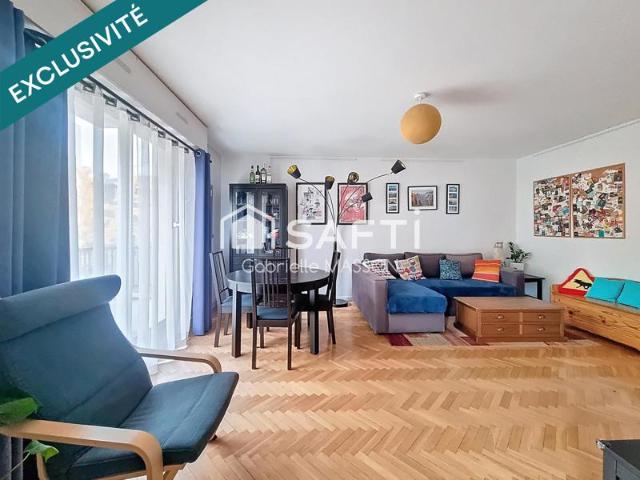 Appartement 4P avec balcon, cave et parking