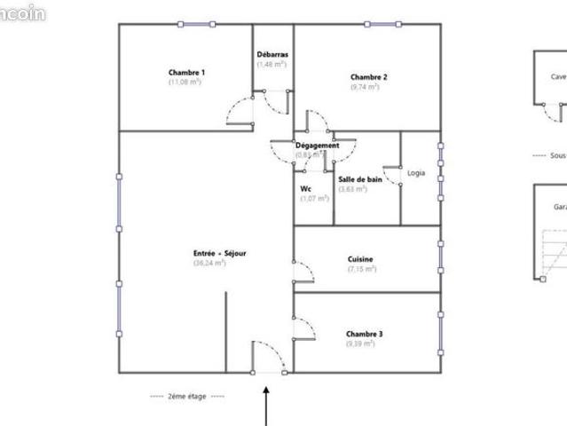 Appartement 5 pièces 82 m²