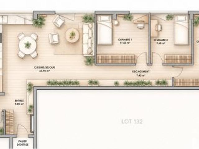 Appartement 5 pièces 93 m²