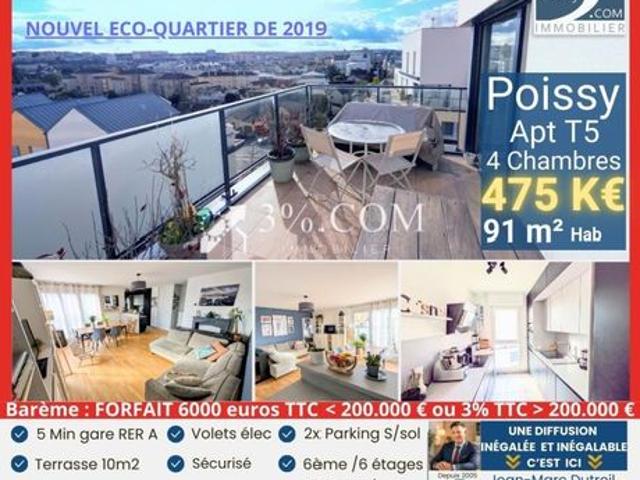 Appartement 5 pièces 91 m²
