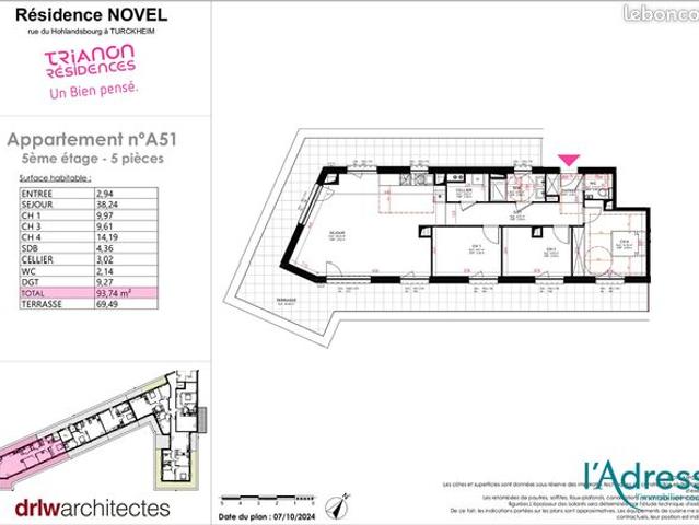 Appartement 5 pièces 94 m²