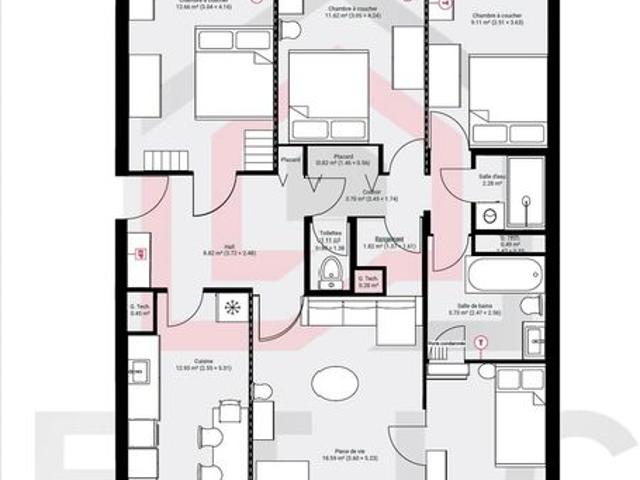Appartement 5 pièces 100 m²