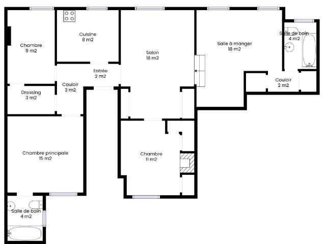 Appartement 5 pièces 101 m²