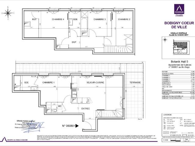 Appartement 5 pièces 103 m²