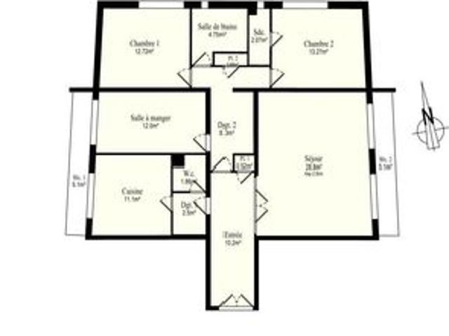 Appartement 5 pièces 109 m²