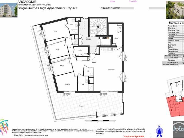 Appartement 5 pièces 117 m²
