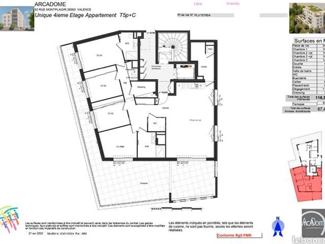 Appartement 5 pièces 117 m²