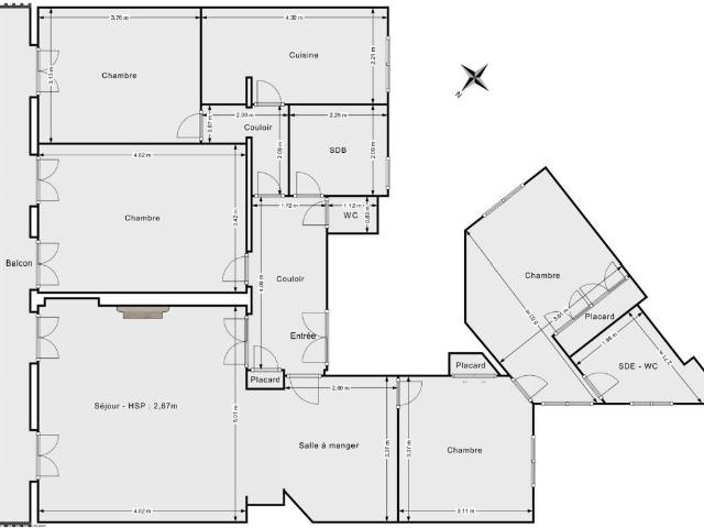 Appartement 5 pièces 123 m²