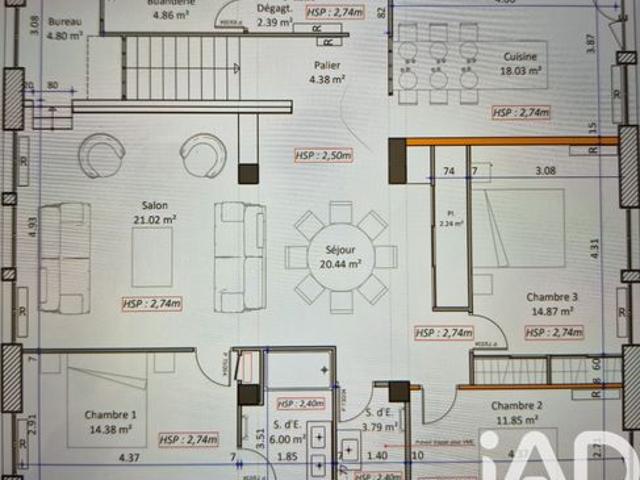 Appartement 5 pièces 134 m²