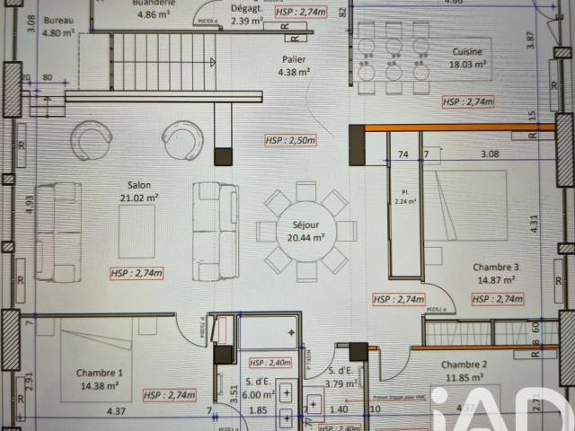 Appartement 5 pièces 134 m²