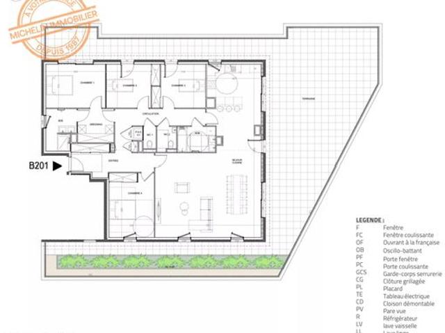 Appartement 5 pièces 158 m²
