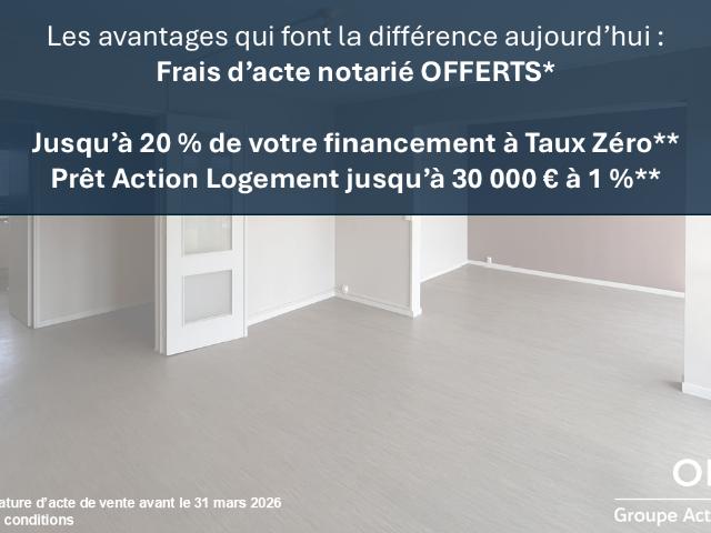 Appartement 5 pièces traversant avec balcon + cave + parking