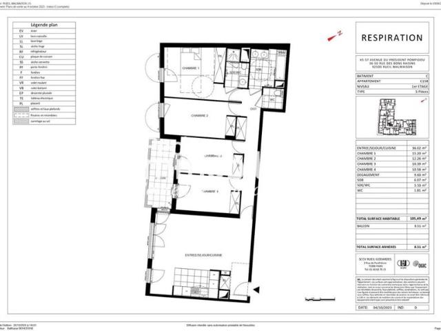Appartement 5P récent dans une copropriété de standing
